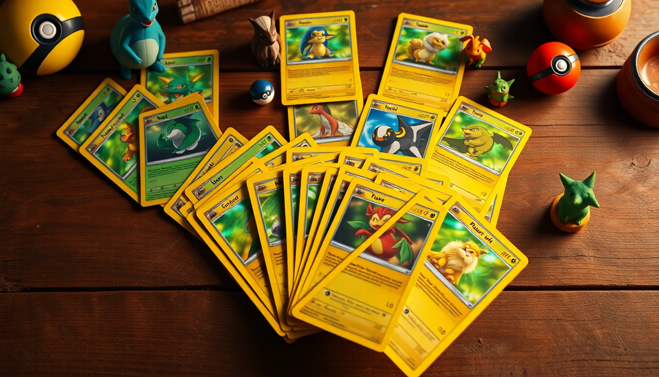 Discover an eye-catching display of rare Pokemon cards India, featuring vibrant holographic designs and collectibles.