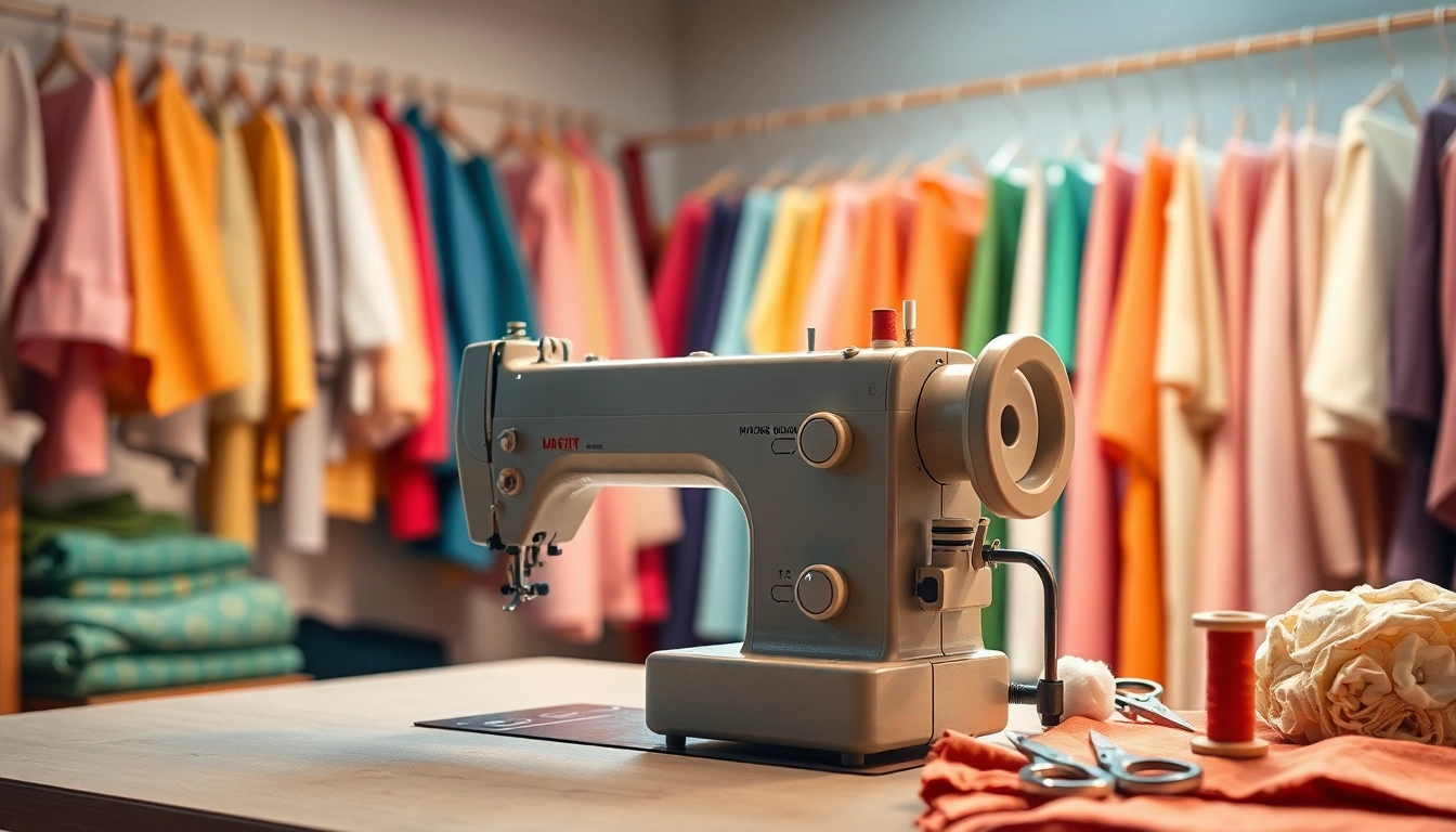 Katoen stoffen in een levendige naaiatelier met kleurrijke stoffen.