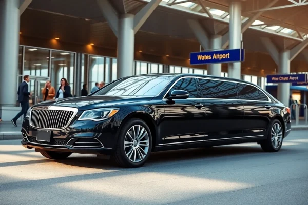 Reliable and Luxurious Airport Limo Vancouver Services for Every Traveler Experience the luxury of airport limo Vancouver waiting for travelers at the airport terminal entrance.