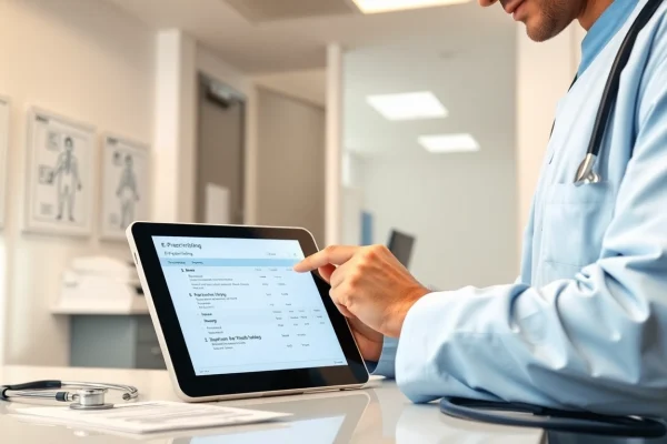 The Top Choices for Best Eprescription Apps in 2025 Explore the best eprescription apps with a healthcare provider using a digital tablet in a modern clinic.