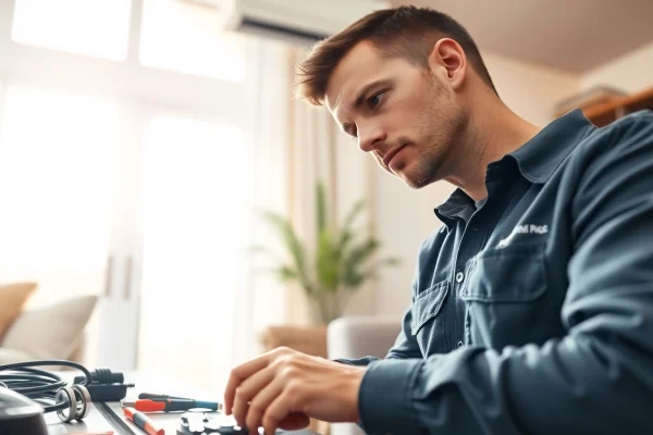 Essential Guide to AC Repair Glendale AZ: Tips and Expert Solutions Efficient ac repair glendale az displayed by a technician in a sunny home setting.
